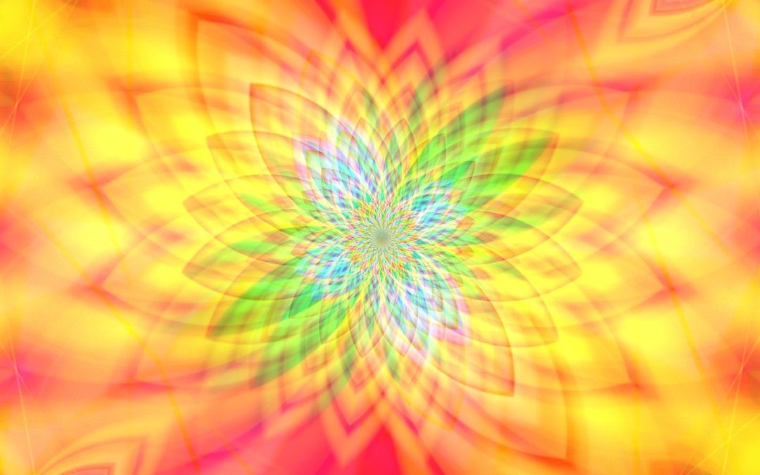 Abstrakt Blüte Rosette Stern Muster Hintergrund